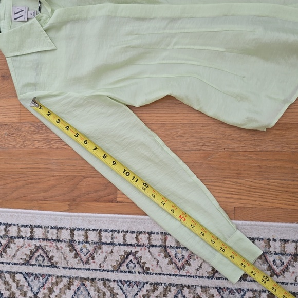 WORTHINGTON BRAND WOMEN'S LIME GREEN LONG SLEEVES FRONT BUTTON SHIRT SIZE XS - Picture 11 of 14